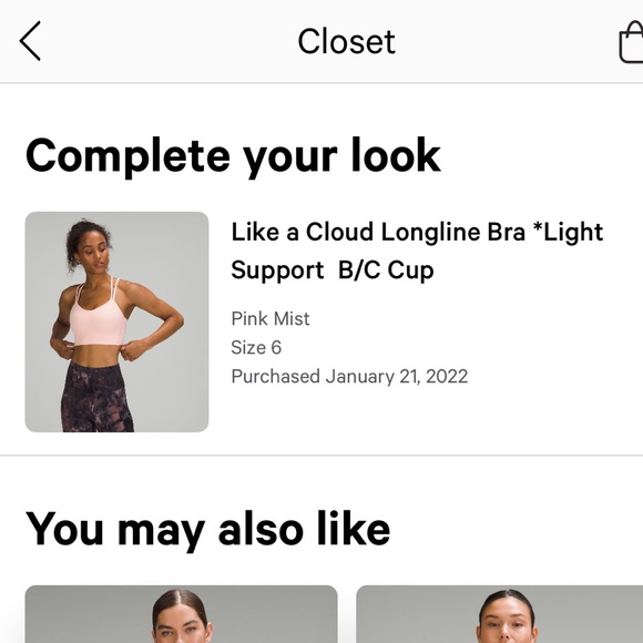 Lululemon Longline Bra B/C Cup - Picture 2 of 4